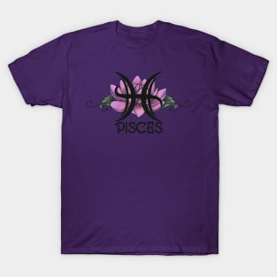 Zodiac Pisces Floral T-Shirt